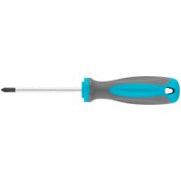 Отвертка, CrV сталь, прорезиненная ручка PH1 x 75 мм (53702М)