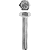 Болт M10 x 55 мм, кл. пр. 5.8, цинк, 5 кг, ГОСТ 7798-70 ЗУБР 303080-10-055