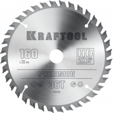 Пильный диск по дереву Precision, 160 х 20 мм, 36Т KRAFTOOL 36952-160-20