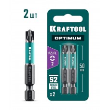 KRAFTOOL OPTIMUM PZ/FL 2, 50 мм, 2 шт, биты (261241-2-50-2)