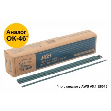 Электроды J421 Bridge (аналог ОК46) для низкоуглеродистых сталей 3,2 мм х 350 мм (коробка 5 кг) (81797)