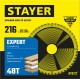 Диск пильный по дереву Expert, 216 x 32/30 мм, 48Т, точный рез STAYER 3682-216-32-48_z01