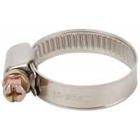 Хомут обжимной (нержавеющая сталь со сваркой) 16-32 мм (64277)