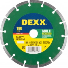 Сегментный алмазный диск Multi Universal, 180 мм, (22.2 мм, 7 х 2.2 мм) DEXX 36701-180_z01