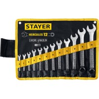 Набор комбинированных гаечных ключей 12 шт, 6 - 22 мм HERCULES Professional STAYER 27081-H12