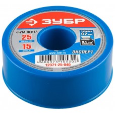 ФУМ лента 0.2 мм?25 мм?15 м 0.40 г/см? ЗУБР 12371-25-040