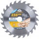 Диск пильный для циркулярных пил по дереву, 235 x 32 x 24T + кольцо 32/30 (37683М)