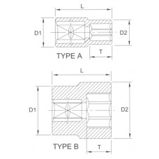 Licota N2005 Головка торцевая 6гр. 1/4