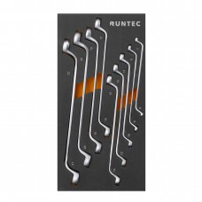 RUNTEC RT-WBE9 Набор ключей накидных 75° RUNTEC CrV 6x7-21x23 мм в ложементе EVA, 9 предметов (RT-WBE9)