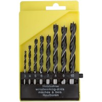 Набор сверл по дереву, пластиковый бокс, 8 шт.(3-4-5-6-8-9-10 мм) (36103)