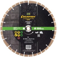Диск алмазный CHAMPION универсальный PRO 350/25,4/10 iG5 (асфальт, гранит, железобетон) (C1641)