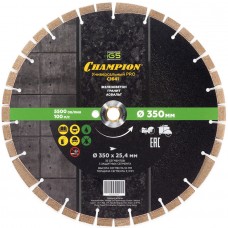 Диск алмазный CHAMPION универсальный PRO 350/25,4/10 iG5 (асфальт, гранит, железобетон) (C1641)