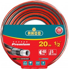 Поливочный шланг PREMIUM 1/2, 20 м, 40 атм, пятислойный, усиленный двумя слоями армирования RACO 40300-1/2-20_z01