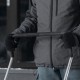 Скрепер для уборки снега, полипропилен, колеса, 750х445х1275 мм, рукоятка с ПВХ, LUXE Palisad (61800)
