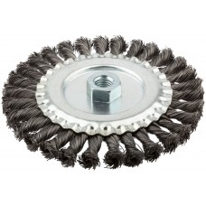 Корщетка-колесо, гайка М14, стальная витая проволока 150 мм (39124)
