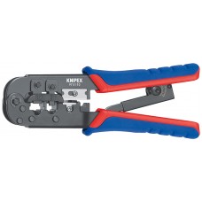Пресс-клещи для штекеров RJ, 2 гнезда, RJ 11/12 (6-pin), RJ 45 (8-pin), 190 мм (KN-975110)
