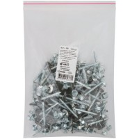 Шурупы кровельные некрашеные, со сверлом 4.8 х 50 100шт Фасовка (23450-0)