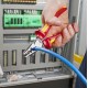 Пресс-клещи VDE, 9 гнёзд, контактные гильзы DIN 46228 1+4, , 0.25-16 мм?, 180 мм, 2-комп диэлектрические ручки, проушина для страховки (KN-9778180T)