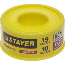 ФУМ лента 0,075 мм х 19 мм х 10 м, плотность 0,25 г/см3 STAYER 12360-19-025