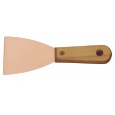 Шпатель малярный широкий 150 мм BeCu ручка деревянная искробезопасный 204E-1006, HORTZ