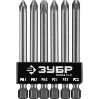 Набор бит с адаптером MX-6, 6 шт ЗУБР 26089-H6