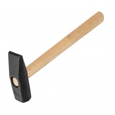 Молоток слесарный, 1000 г, квадратный боек, деревянная рукоятка Россия