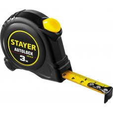 Рулетка с автостопом AutoLock 3 м х 16 мм STAYER 2-34126-03-16