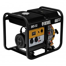 Генератор дизельный DES-32, 3,2 кВт, 230 В, 11 л, ручной стартер Denzel (94411)