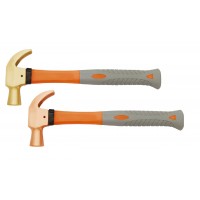 Молоток-гвоздодер 910 гр BeCu рукоятка фиберглас, искробезопасный 185-1008, HORTZ