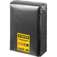 Мешки мусорные строительные HEAVY DUTY, 240 л, 50 шт, черные, особопрочные STAYER 39154-240