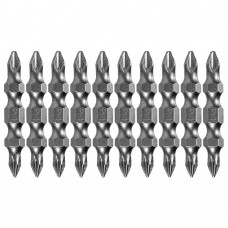 Бита двухсторонняя, PH2-PH1 х 45 мм, сталь S2, 10 шт. Denzel (11674)