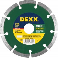 Сегментный алмазный диск Multi Universal, 125 мм, (22.2 мм, 7 х 1.9 мм) DEXX 36701-125_z01