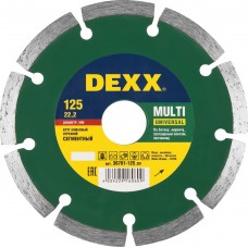 Сегментный алмазный диск Multi Universal, 125 мм, (22.2 мм, 7 х 1.9 мм) DEXX 36701-125_z01
