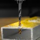 Сверло спиральное по металлу 4,5 x 80мм, Р6М5, Golden Tip, многогранная заточка Denzel (718274)