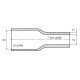 Трубка термоусадочная ТТ-150-4/2 черн (КВТ) (104419)