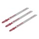 Полотна для электролобзика по металлу, 3 шт, T127D, 75 х 3 мм, HSS Matrix Professional