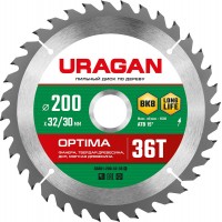 Диск пильный по дереву Optima URAGAN 200х32/30 мм 36Т 36801-200-32-36_z01  