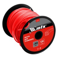 Леска для триммера квадрат 4,0 мм х 120 м, на катушке MTX (96879)