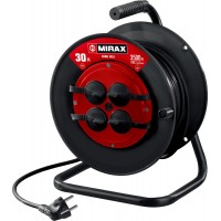 Силовой удлинитель на катушке 3 х 2.5 мм? 30 м ПВС 3500 Вт IP44 MIRAX 55051-30