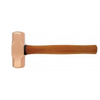 Кувалда тупоносая 1,4 кг BeCu рукоятка дерево искробезопасная 191B-1006, HORTZ