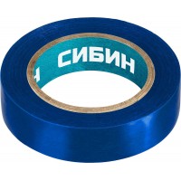 Изолента ПВХ 15 мм х 10 м, 5 000 В, синяя СИБИН 1235-7