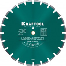 Алмазный диск LASER-ASPHALT, 400 мм (25.4/20 мм, 10?3.4 мм) KRAFTOOL 36687-400