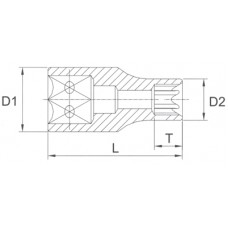 Licota E205 Головка торцевая 1/4