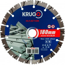Диск алмазный сегментный по бетону PRO KRUGO MASTER 180х2,4х22,2х12 mm 81051800252