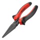 Длинногубцы прямые Black Nickel, 160 мм, двухкомпонентные рукоятки Matrix (17158)