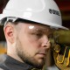 Каска защитная ударопр.«Форвард» (К-05)ABS/PC,комплект со встроен.очк.ОЧК-05 Форвард,белая Denzel (89205)