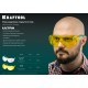 Защитные очки ULTRA, открытого типа, жёлтые, стекло увеличенного размера устойчивое к царапинам и запотеванию KRAFTOOL 110462