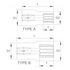Головка торцевая super lock 4 мм 1/4