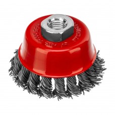 Щетка для УШМ, 75 мм, М14, чашка, крученая проволока 0.8 мм Matrix (74622)