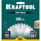 Пильный диск по дереву Optima, 190 х 30 мм, 36Т KRAFTOOL 36951-190-30